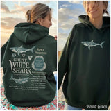 Great White Shark Hoodie Shark Sweatshirt Shark Conservation Shirt Marine Biologist Hoodie Unisex Shark Shirt