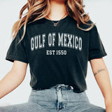 Gulf of Mexico EST 1550 Comfort Colors Shirt, Texas Alabama Mississippi Florida Coast T-Shirt, Mexico Vacation Tee, Gulf Coast Lover Gift