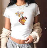 Gus Gus with Balloons Baby Tee Crop top, Looking Like A Snack, Gus Gus Snack Women T-shirt