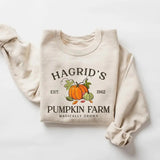 Hagrid's Pumpkin Patch Sweatshirt, Fall Sweatshirt, Halloween Sweatshirt, Book Lover Gifts, Thanksgiving 2024 - Unisex Crewneck Sweatshirt for Men and Women - Pullover, Womenswear