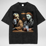 Halloween Cheer Shirt, Funny Brother Tee, Halloween Dinner Characters Shirt, Trending Tees