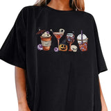 Halloween Coffee T-Shirt, Cute Halloween Latte Shirt, Halloween Womens Cafe Lovers Tee, Fall Autumn shirt, Halloween Party