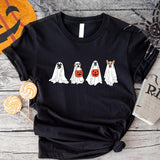 Halloween Dog Shirt, Funny Ghost Dog Halloween T-Shirt, Unisex Dog Lover Gift Tee, Spooky Season Short Sleeve.