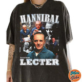Hannibal Lecter Collage Silence Of The Lambs Vintage Tee Shirts, Cotton Unisex T-shirt, Crew Neck, Size S- 3XL, Menswear Top, Womenswear Top Underwear Streetwear