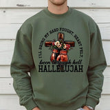 Hard Fought Hallelujah Shirt, I'll Bring My Hard-fought Heartfelt Tees, Floral Cross Shirt, Religious Mothers Day