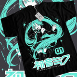 Hatsune Miku T-Shirt & Sweatshirt, Anime Girl Kawaii Project Diva Vocaloid Graphic Tee, Anime Manga Lover Gifts