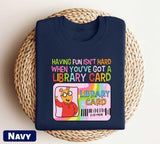 Having Fun Isn't Hard When You've Got A Library Card Arthur TShirt, Arthur and Friends Shirt, Childhood Tee,Cartoon Book Lover Shirt,Bookworm Kids Tee,Bookish Kids Gift,Children Books