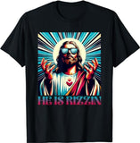 He Is Rizzin Happy Easter Day Jesus Is Risen Men Women Kid T-Shirt Unisex Tee