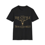 He Owns the Cattle on a Thousand Hills Psalm 50 Vintage Cow T-Shirt