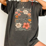 He is not here, he has risen T-shirt, Easter Woman Shirt, Christian Easter Shirt, Floral Easter Shirt, Christian Gift, Menswear Womenswear Streetwear