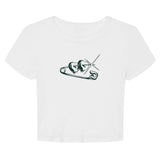 Heart Pin Y2K Cropped Graphic Summer T-Shirt