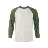 Heather Raglan T-Shirt - Oatmeal & Moss