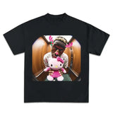 Hello Tyler Kitty Graphic Rap Tee Shirt Big Face T.Creator Reindeer Cute Merry Christmas
