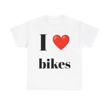 i love bikes t-shirt - Unisex T-Shirt,  Trending shirt, Gift for him/ Her, Gift For Bikes Fan, Shortsleeve Crewneck Cotton Top Fit Casual