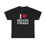 I Love Miguel O'Hara Shirt  Shirt - Unisex T-Shirt,  Trending shirt, Gift for him/ Her, I Love Singer, Gift For Miguel O'Hara Fan, Shortsleeve Crewneck Cotton Top Fit Casual