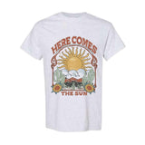 Here Comes the Sun Tee, Retro Style T-Shirt, Hippie Tee, Vintage Inspired Cotton T-shirt, Comfort Colors T-shirt
