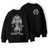 Chrome Hearts Cross Iconic Gothic Crewn T-shirt/Sweatshirt/Hoodie - Classic Fit - Cotton