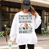 True Crime Ugly Christmas Party T-shirt/Sweater/Hoodie - Unisex Fit, Classic Design - Cotton, Pullover Retro Thanksgiving