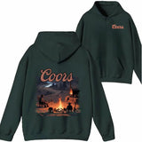 Coors Shirt/Sweatshirt/Hoodie- Bold Campfire and Outdoor Adventure Design, Perfect for Beer Lovers and Outdoor Enthusiasts, Suitable for Men and Women