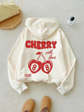 Womens Cherry Letter Print Drop Shoulder T-Shirt/Sweatshirt/Hoodie 100% Cotton Classic Fit Available in Sizes S-3XL - Womenswear