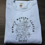 Calcifer Embroidered Tshirt/Sweatshirt/Hoodie, Howl's Moving Castle Shirt, Studio Ghiblie Shirt, Anime Gift Casual Classicstyle{n002}2