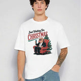 Just Watting For Christmas Trump Shirt/Sweatshirt/Hoodie, Retro Crewneck, Gift For My Friends, Cotton, Womenswear Tops Classic Fabric Loose Medium