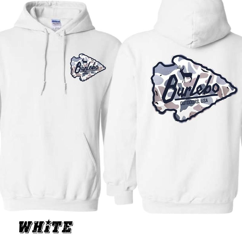 Burlebo Deer Camo Arrowhead T-Shirt Deer Hunting T-Shirt/ Hoodie, Shirt Man woman, Vintage Shirt, Fan Gift Cotton