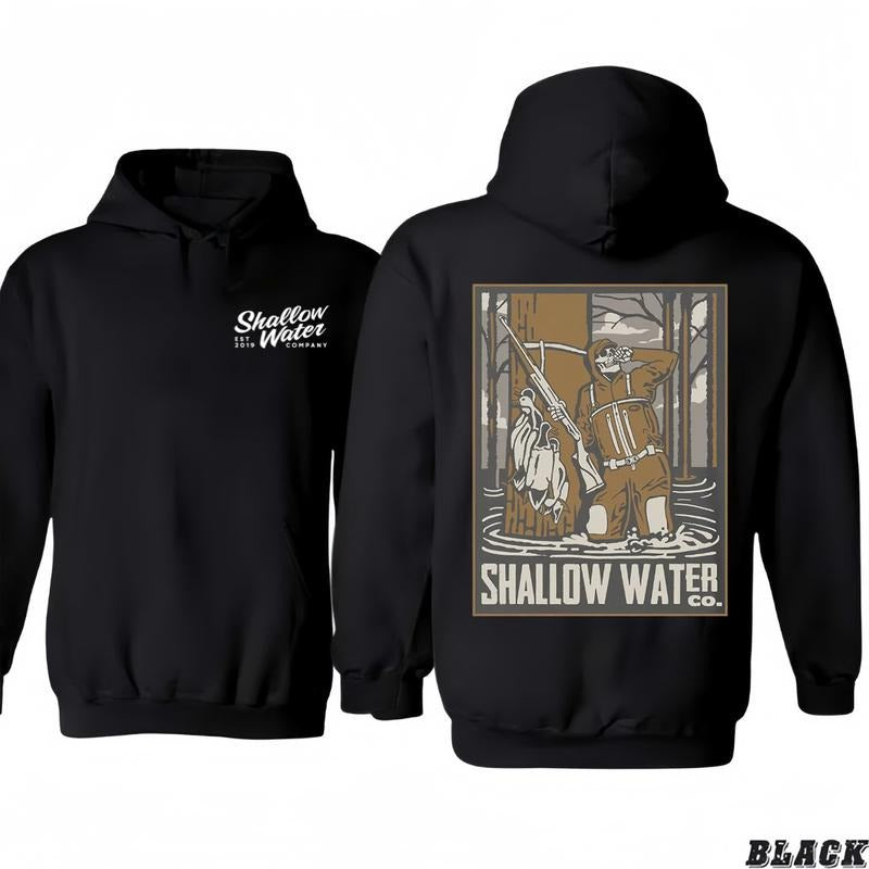 Shallow Water Killin Time Mens Hoodie/T-Shirts Vintage Style Unisex T-shirt/Hoodie, Vintage for Men and Women Fashion