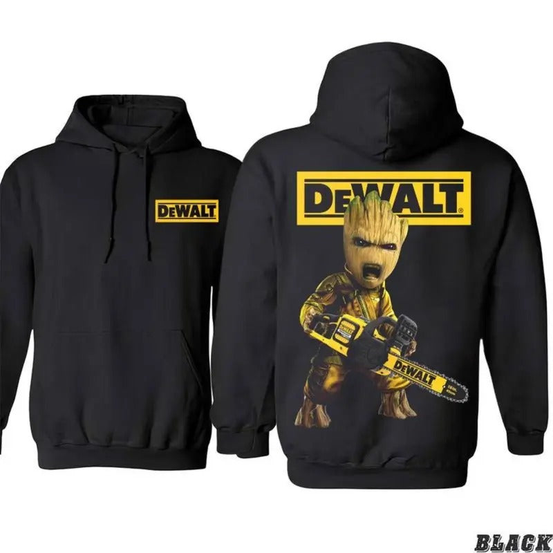 DeWalt Character Hoodie - Unique Chainsaw Design T-shirt/Hoodie Vintage Style Unisex T-shirt/Hoodie, Vintage for Men and Women