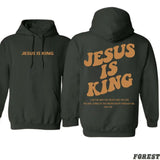 Jesus is King Hoodie/T-Shirts 2-sided Printing Christian Hoodie/T-Shirts Vintage Style Unisex T-shirt/Hoodie, Vintage for Men and Women