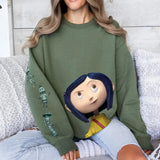 Horror Film Shirt Cartoon Movie Shirt, Coraline Doll Sweatshirt, Halloween Spooky Season Shirt, Coraline Sweatshirt, Coraline Fan Shirt