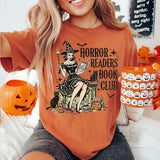 Horror Readers Book Club Comfort Colors Shirt, Horror Reader Shirt, Spooky Readers Book Club Shirt, iprintasty Halloween Tee, Horror Books Tee, Festive Gift Cotton Fabric Garment Top