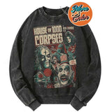 House of 1000 Corpses Horror Movie Anime Vintage Shirts, Cotton Unisex Sweatshirt, Crew Neck, Size S- 3XL, Menswear Top, Womenswear Top Underwear Streetwear