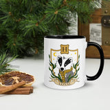 House of Badger Mug with Color Inside | Loyal | Dedication | Patience