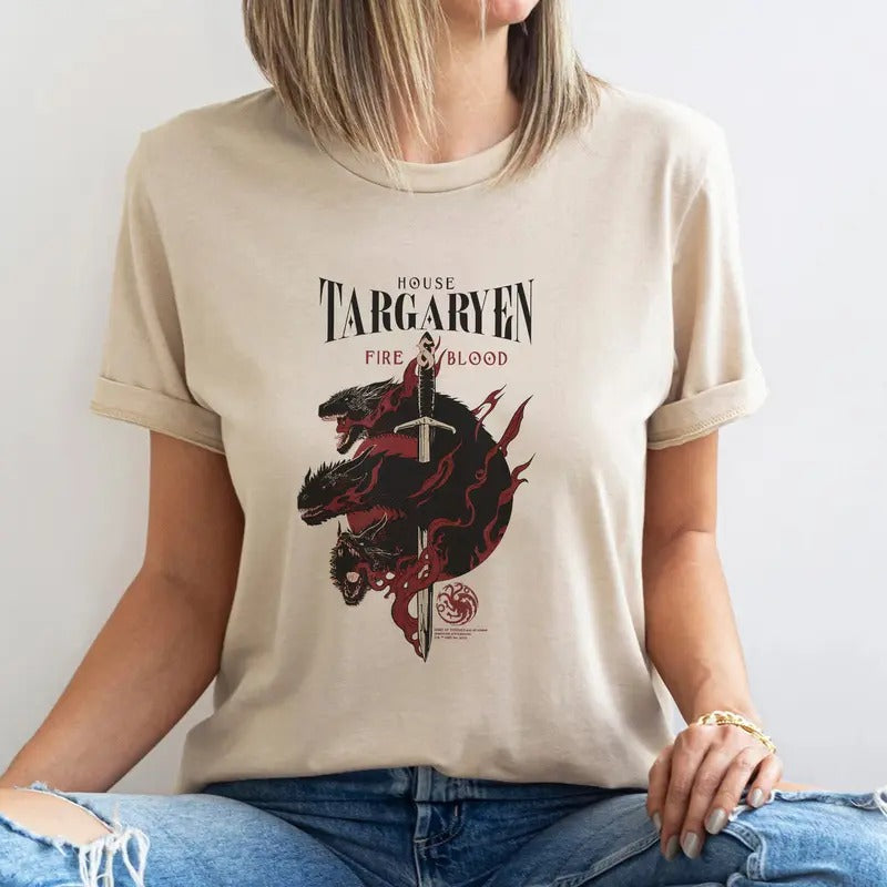 House of the Dragon Tshirt, House Targaryen, Book Addict, Dragon Riding, Gift for Booklover, Daemon, Rhaenyra, Dragon sweatshirt