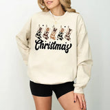 Howdy Christmas Sweatshirt, Christmas Shirt, Western Christmas Tee, Christmas Hoodie, Retro Christmas Hoodie, Trendy Xmas Gift, Cowboy Christmas Cowprint