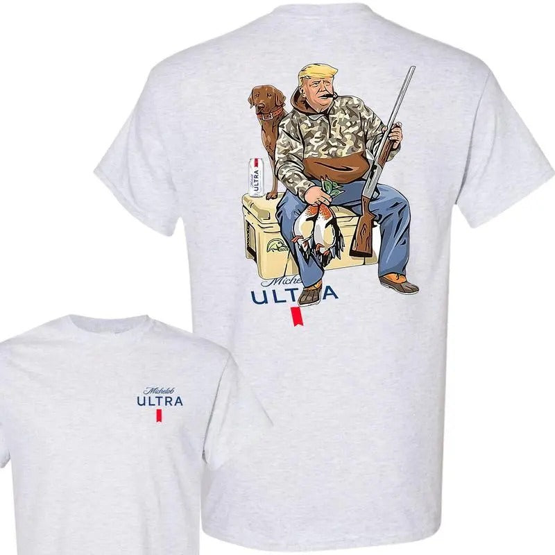 Hunter Trumm With Michelob Ultra 2 Siders T-Shirt, Michelob Ultra Trumm Duck Hunting, Trumm and Your Hunt Dog, Hunting Season, All Colors T-shirt for Men And Women