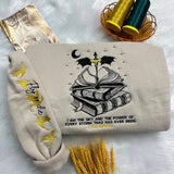 I Am Infinite Embroidered Sweatshirt,I Am The Sky And The Power Of Every Storm That Has ... Shirt,Dragon Rider Shirt,Bookish Shirt,Faux Gold