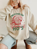 I Do It For The Hos Shirt, Hos Sweatshirt, Santa Shirt, Christmas Hippo Sweatshirt, For Men , For Women