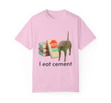 I Eat Cement Cursed Cat Pink Shirt, Funny Meme Shirt, Ironic Shirt, Cat Lover Gift