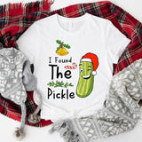 I Found The Pickle Shirt, Pickle Funny Christmas T-Shirt, Unisex Pickles Lover Xmas Gift Tee, Matching Holiday Pickle Squad Shirts.