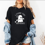 I Found This Humerus T-Shirt, Cute Ghost Shirt, Halloween Shirt, Shirt for Halloween, Funny Halloween Sweatshirt, Sarcastic Graphic Tee, Unisex Classic Cotton Tee, For Men, For Women