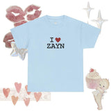I Heart Z.a.yn I Love Z@yn O.n.e Di.rec.tion Unisex Heavy Cotton Tee Graphic Shirt, Unisex Shirt, I love T-Shirt, I heart shirt
