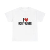 I Love Don Toliver Heavy T-Shirt, Graphic T-Shirt, Unisex, Rap, Gift, Graphic, Music T Shirt, Gift For Him, Gift For Her, Menswear Cotton Classic Casual Basic Short Sleeve