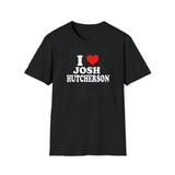 I Love Josh Hutcherson Custom T-Shirt, Gift For Him, Gift For Her, Menswear Cotton Classic Casual Basic Short Sleeve