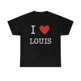 I Love Louis Tee, , Gift For Him, Gift For Her, I love T-Shirt, I heart shirt, Louis Tomlison, one direction, louis shirt, louis merch