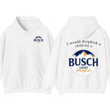 I Would Dropkick A Child For A Busch Light Peach Hoodie and T-Shirt, Funny Beer Tee, Streetwear Casual Top, Summer Aesthetic Apparel