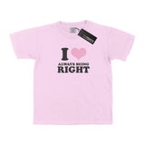 I heart always being right , Gift Present, Gift For Him, Gift For Her, I love T-Shirt, I heart shirt, Love Shirt, Unisex Shirt Casual Classic