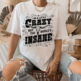 I'm A Little Crazy But The Worlds Insane Music Sweatshirt And T-Shirt, Unisex Gift For Men And Womenstyle{n002}2