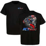 Ict Billet American Flag Shirt Mens Cotton Tee, Menswear Car Parts Short Sleeve